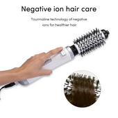 EU Plug Electric Hairdryer Brush 800-1000W Hot Hair Dryer Curler 360 μοιρών Περιστρεφόμενο κατά του ζεματίσματος Styler με ανταλλακτικές κεφαλές