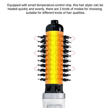 EU Plug Electric Hairdryer Brush 800-1000W Hot Hair Dryer Curler 360 μοιρών Περιστρεφόμενο κατά του ζεματίσματος Styler με ανταλλακτικές κεφαλές