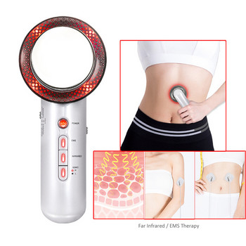 3 σε 1 Facial Lifting EMS Infrared Ultrasonic Body Massager Device Ultrasound Slimming Fat Burner Cavitation Face Beauty Machine