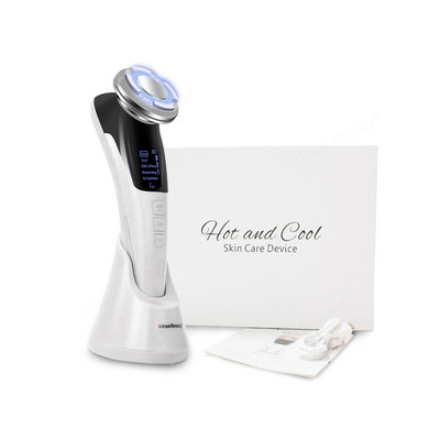 Masaj facial EMS Micro Current Beauty Masaj facial Vibrație sonică Dispozitiv de îndepărtare a ridurilor Hot Cool Dispozitiv de ridicare a feței cu ultrasunete