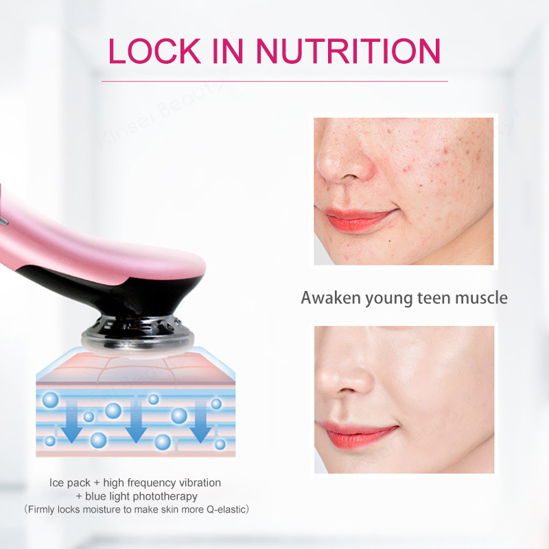EMS Arcmasszírozó Micro Current Beauty Arcmasszírozó Sonic Vibrációs Ránctalanító Hot Cool Ultrahangos arcemelő készülék