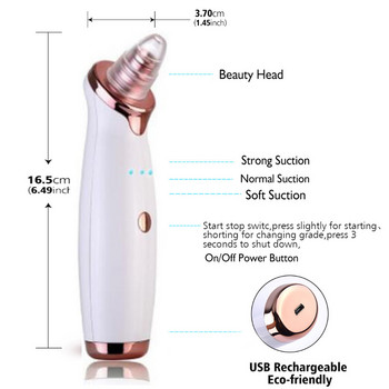 Μαύρα στίγματα Remover Vacuum Suction Tool Face Clean Facial Diamond Pore Vacuum Acne Pimple Removal Dermabrasion Machine Περιποίηση δέρματος