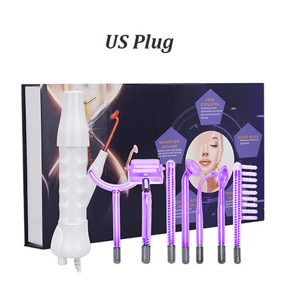 Mașină facială cu electrozi de înaltă frecvență 7 în 1 Tub de sticlă Baghetă pentru acnee Dispozitiv de îndepărtare a petelor de acnee Mașină de înfrumusețare spa facială de înaltă frecvență