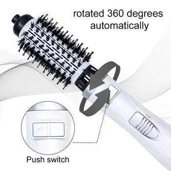 EU Plug Electric Hairdryer Brush 220-240V 800-1000W Hair Dryer Curler 360 Degree Rotable Anti-scald Household Styler