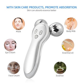 3D Roller V Face Lifting Massager Micro Current Skin Σύσφιξη Συσκευή αφαίρεσης ρυτίδων Facial Body Slimming Shaping Machine Massage