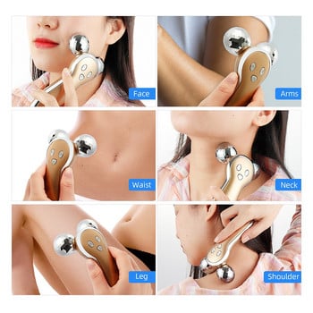 3D Roller V Face Lifting Massager Micro Current Skin Σύσφιξη Συσκευή αφαίρεσης ρυτίδων Facial Body Slimming Shaping Machine Massage