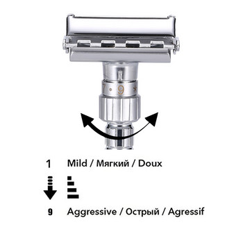 Регулируема безопасна самобръсначка с двоен ръб Класическа пътна самобръсначка с ръчно бръснене 20 части Ножче с двоен ръб за мъжко мокро бръснене