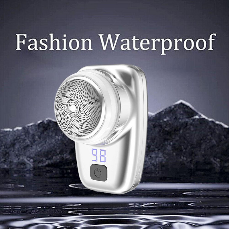 Преносима електрическа мини самобръсначка за мъже с къса брада Мини самобръсначка Електрическа надстройка Акумулаторна електрическа самобръсначка за пътуване Цифров дисплей