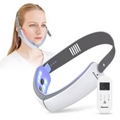 EMS mikroáramú arcemelő készülék LED foton terápiás vibrációs arcmasszázs dupla állú V-line lift arc karcsúsító gép