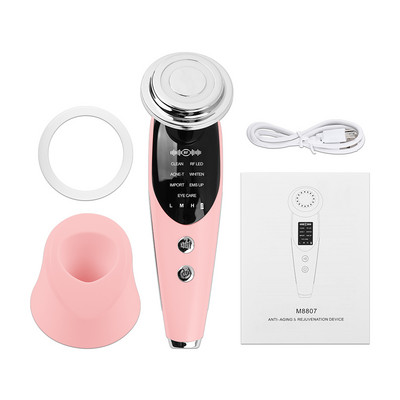 7 az 1-ben RF EMS Micro Current Lifting Device Vibrációs LED fotóterápia Arc Bőrfiatalító Ránctalanító Arcmasszírozó