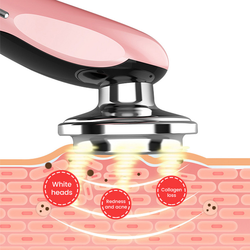 7 az 1-ben RF EMS Micro Current Lifting Device Vibrációs LED fotóterápia Arc Bőrfiatalító Ránctalanító Arcmasszírozó