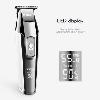 Kemei Professional Hair Clipper for Men Ψηφιακή ηλεκτρική κουρευτική LCD μηχανή ξυρίσματος Κούρεμα Barber Clippers Blade Razor