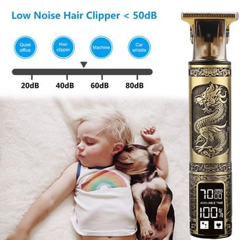 T9 Clipper Trimmer For Men Electric Shaver Men Professional Beard Trimmers Επαναφορτιζόμενη μηχανή κοπής Hair Clipper Barber