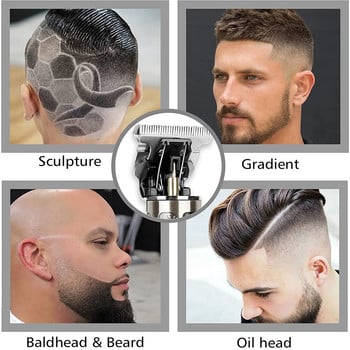 T9 Clipper Trimmer For Men Electric Shaver Men Professional Beard Trimmers Επαναφορτιζόμενη μηχανή κοπής Hair Clipper Barber