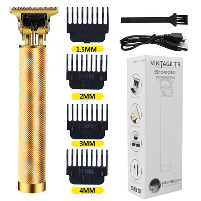 T9 Clipper Trimmer For Men Electric Shaver Men Professional Beard Trimmers Επαναφορτιζόμενη μηχανή κοπής Hair Clipper Barber