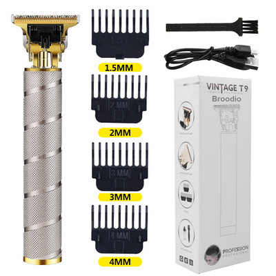 T9 Clipper Trimmer For Men Electric Shaver Men Professional Beard Trimmers Επαναφορτιζόμενη μηχανή κοπής Hair Clipper Barber