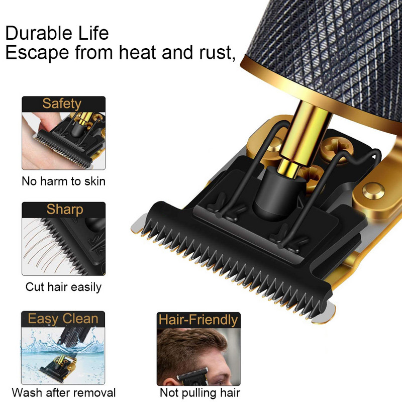 T9 Clipper Trimmer For Men Electric Shaver Men Professional Beard Trimmers Επαναφορτιζόμενη μηχανή κοπής Hair Clipper Barber