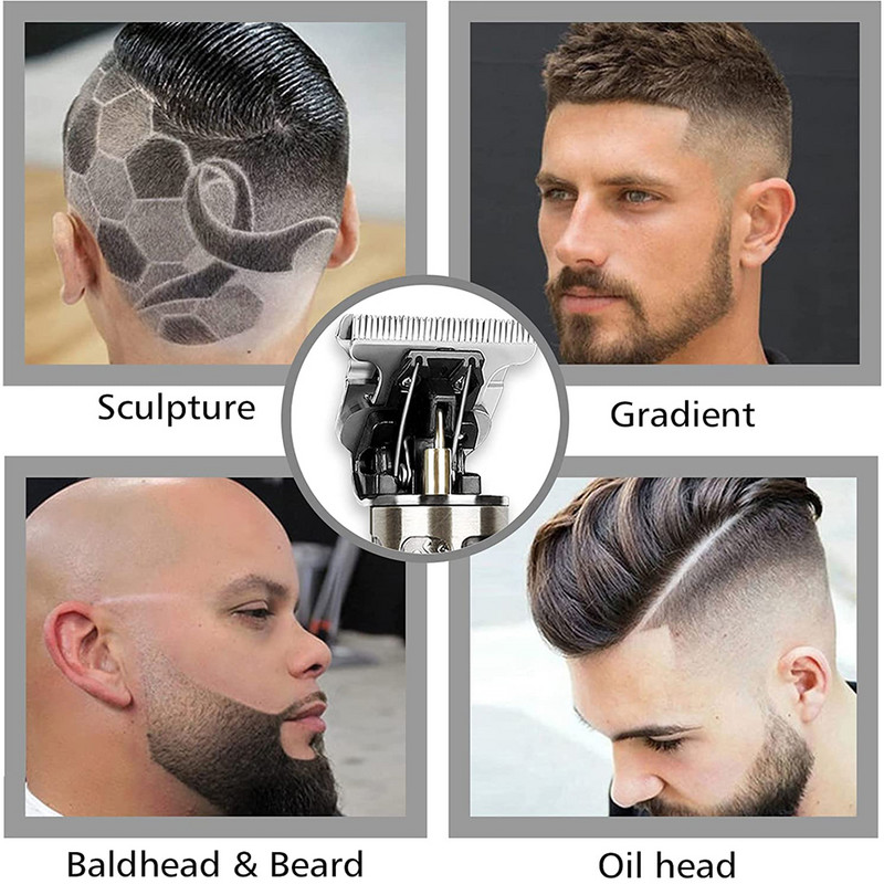T9 Clipper Trimmer For Men Electric Shaver Men Professional Beard Trimmers Επαναφορτιζόμενη μηχανή κοπής Hair Clipper Barber