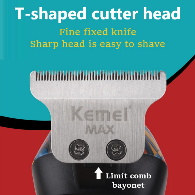 Kemei KM-5090 Electric Hair Clipper Multifunctional Hair Trimmer Printing Graffiti Razor ανδρική ξυριστική μηχανή USB