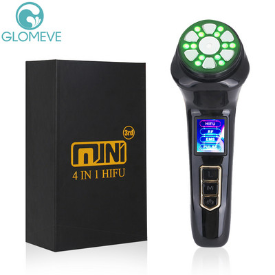 Mini mașină HiFu 4 în 1 cu ultrasunete RF EMS MFIP Pulse Lifting facial Dispozitiv de înfrumusețare pentru strângerea pielii antirid pentru masaj facial