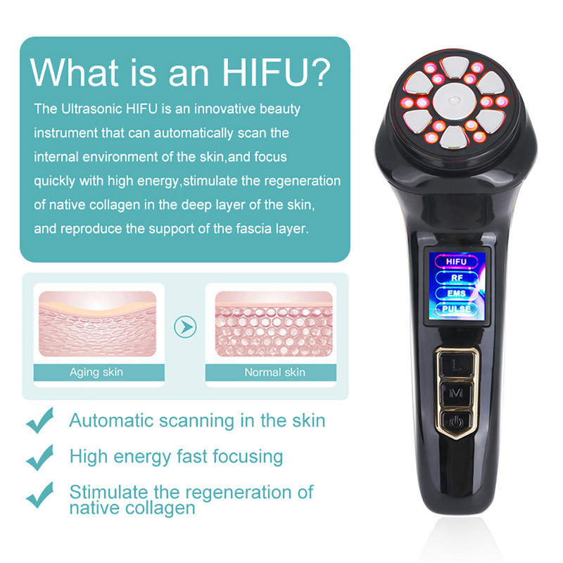 4 u 1 Mini HiFu aparat Ultrazvuk RF EMS MFIP Pulse Lifting lica Zatezanje kože Masažer za lice protiv bora Uređaj za uljepšavanje
