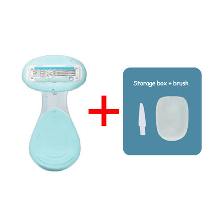 Nešiojamas skutimosi skustuvas moterims 4 ašmenų viso kūno plaukų šalinimo skustuvas su kelioniniu skutimosi dėklu.