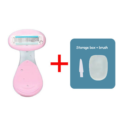 Nešiojamas skutimosi skustuvas moterims 4 ašmenų viso kūno plaukų šalinimo skustuvas su kelioniniu skutimosi dėklu.