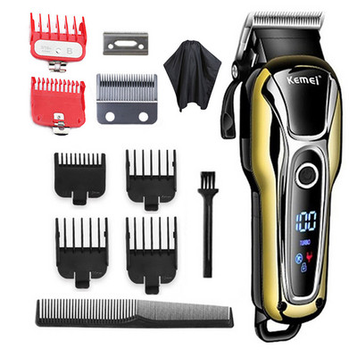 Kemei Electric Hair Clipper Hair Cutting Maching Wireless Trimmer Men Επαγγελματική μηχανή κουρευτικής επαναφορτιζόμενης κουρέας κουρέας