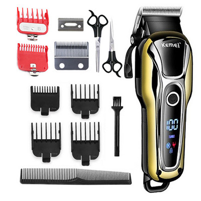 Kemei Electric Hair Clipper Hair Cutting Maching Wireless Trimmer Men Επαγγελματική μηχανή κουρευτικής επαναφορτιζόμενης κουρέας κουρέας
