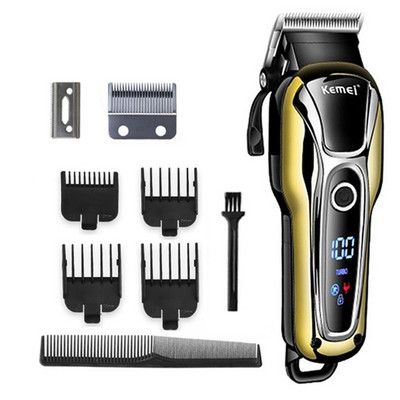 Kemei Electric Hair Clipper Hair Cutting Maching Wireless Trimmer Men Επαγγελματική μηχανή κουρευτικής επαναφορτιζόμενης κουρέας κουρέας