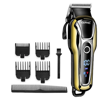 Kemei Electric Hair Clipper Hair Cutting Maching Wireless Trimmer Men Επαγγελματική μηχανή κουρευτικής επαναφορτιζόμενης κουρέας κουρέας