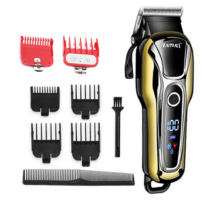 Kemei Electric Hair Clipper Hair Cutting Maching Wireless Trimmer Men Επαγγελματική μηχανή κουρευτικής επαναφορτιζόμενης κουρέας κουρέας