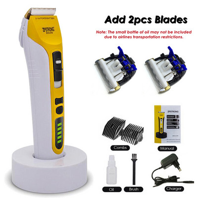 Profesionalni električni trimer za kosu od 25 W Punjivi aparat za šišanje Trimer za šišanje brade Brijač za odrasle muškarce LED zaslon 220 V/110 V