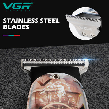 VGR Hair Trimmer Professional Hair Clipper Επαναφορτιζόμενη μηχανή κοπής Wireless Barber Edgers Cutter Clipper for Men V-953