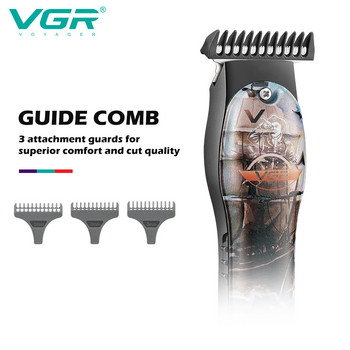VGR Hair Trimmer Professional Hair Clipper Επαναφορτιζόμενη μηχανή κοπής Wireless Barber Edgers Cutter Clipper for Men V-953