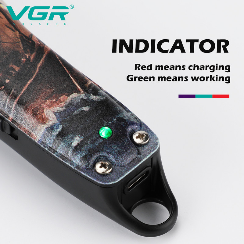 VGR Hair Trimmer Professional Hair Clipper Επαναφορτιζόμενη μηχανή κοπής Wireless Barber Edgers Cutter Clipper for Men V-953