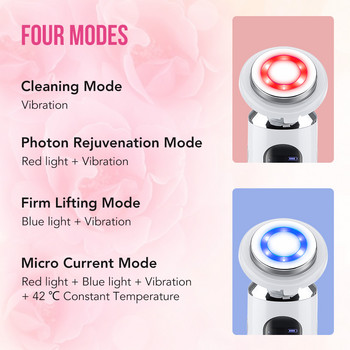 Eye Face Massager Skin Rejuvenation Radio Mesotherapy EMS LED Lifting Προσώπου Sonic Vibration Removal Removal Anti-Aging Εργαλεία RF