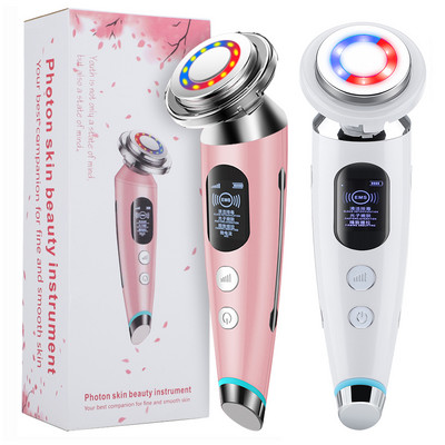 Szem Arcmasszírozó Bőrfiatalítás Rádiós mezoterápia EMS LED Facial Lifting Sonic Vibrációs Ránctalanítás Anti Aging RF eszközök