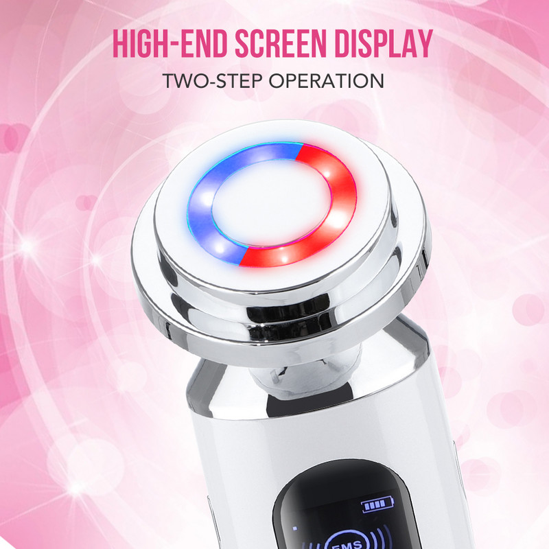 Szem Arcmasszírozó Bőrfiatalítás Rádiós mezoterápia EMS LED Facial Lifting Sonic Vibrációs Ránctalanítás Anti Aging RF eszközök