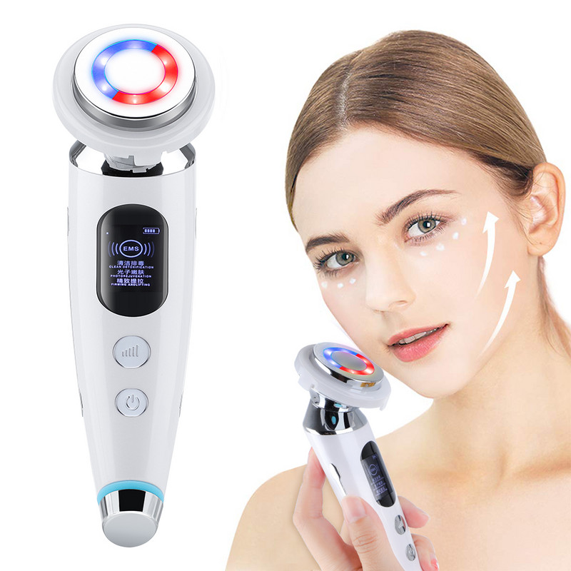 Szem Arcmasszírozó Bőrfiatalítás Rádiós mezoterápia EMS LED Facial Lifting Sonic Vibrációs Ránctalanítás Anti Aging RF eszközök