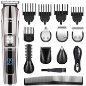 Kemei Professional Hair Trimmer Αδιάβροχο 6 σε 1 Hair Clipper Ηλεκτρικό μηχάνημα κοπής Beard trimmer Body Ανδρικό κούρεμα
