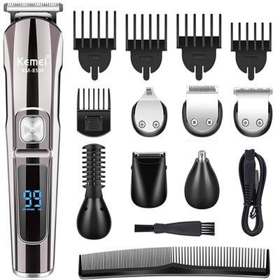 Kemei Professional Hair Trimmer Αδιάβροχο 6 σε 1 Hair Clipper Ηλεκτρικό μηχάνημα κοπής Beard trimmer Body Ανδρικό κούρεμα