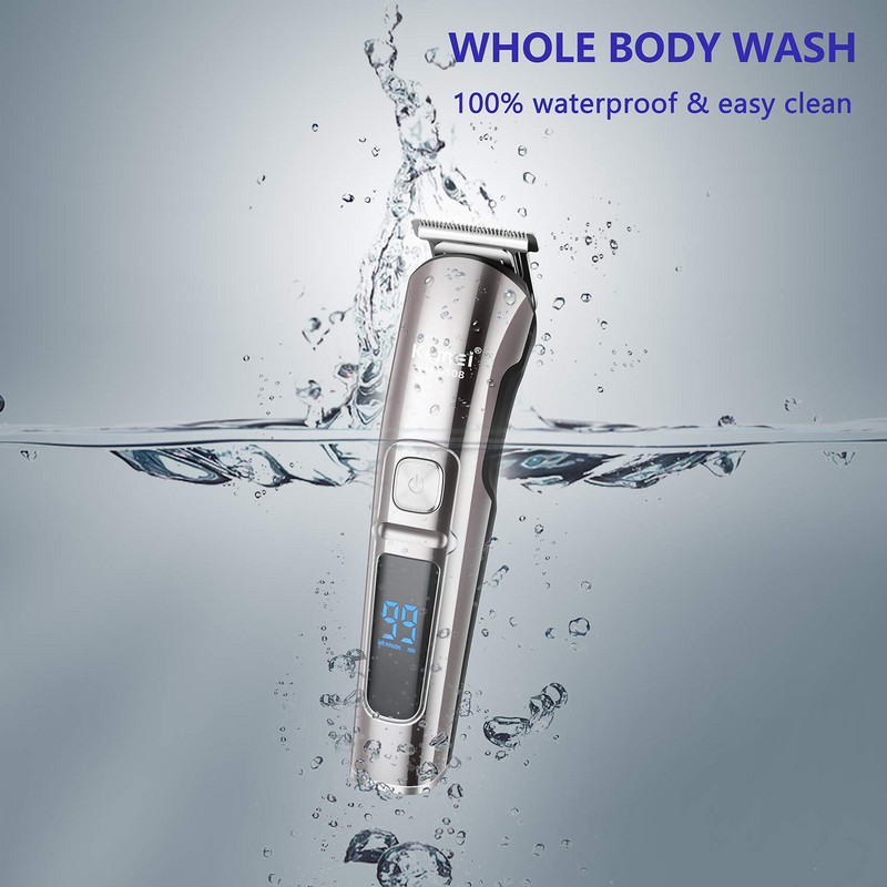 Kemei Professional Hair Trimmer Αδιάβροχο 6 σε 1 Hair Clipper Ηλεκτρικό μηχάνημα κοπής Beard trimmer Body Ανδρικό κούρεμα
