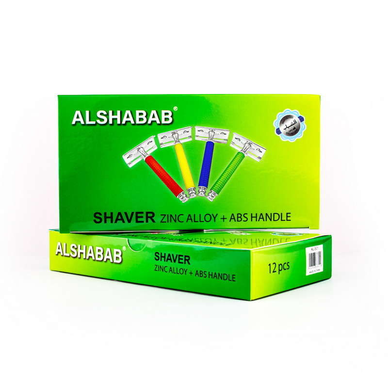 ALSHABAB 1-dijelni sigurnosni brijač od legure cinka za muškarce s ABS drškom 8X4 CM Ručni brijač u obliku slova T s dvostrukim rubom Baber alat za brijanje
