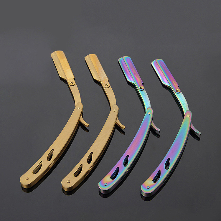 Brijač za muškarce Vrhunski brijač od nehrđajućeg čelika, šareni brijački aparat za brijanje, siguran nož za rezanje brade, presavijeni ručni brijač