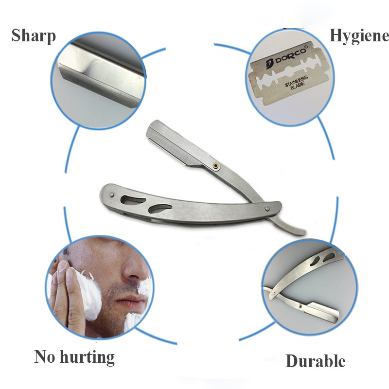 Brijač za muškarce Vrhunski brijač od nehrđajućeg čelika, šareni brijački aparat za brijanje, siguran nož za rezanje brade, presavijeni ručni brijač