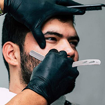 Професионална бръснарска бръсначка с права бръсначка от неръждаема стомана с 10 броя самобръсначки с едно острие