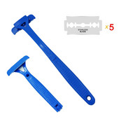 Biztonsági Férfi Hosszú nyelű Összecsukható Borotvakés Borotva Hátsó Hajvágó Test Láb Hát Borotva Borotva Epilátor Szőrtelenítő eszköz