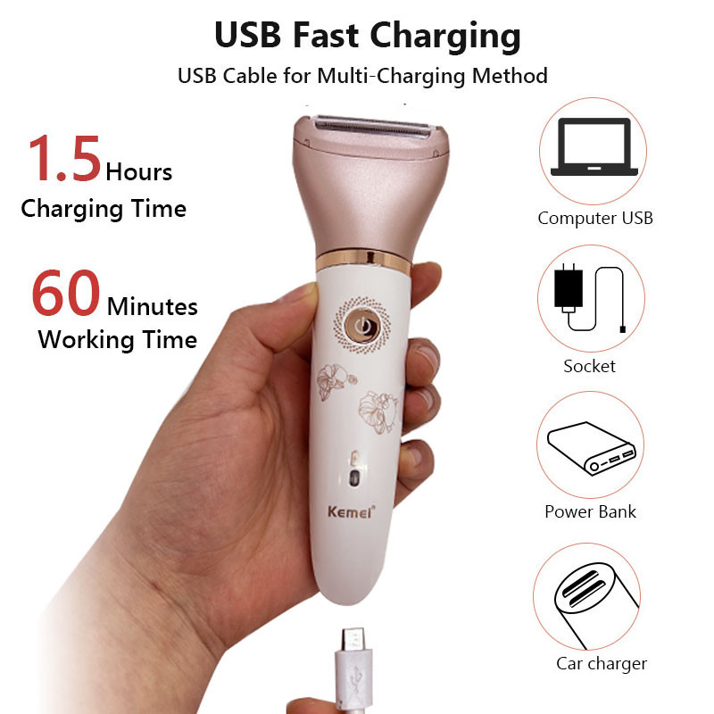 Brijač za intimna područja Brijanje Bikini zone Mjesto šišanja Električni ženski Brijač za stidne dlake Trimer Ženski ženski brijač za depilaciju