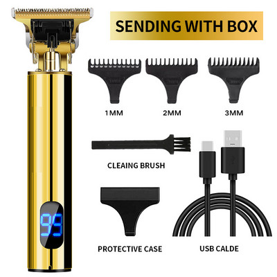 WEASTI Fading Blending Professional Hair Trimmer for Men Pro Beard Electric Clipper Μηχάνημα κοπής μαλλιών λιθίου Φόρτιση USB